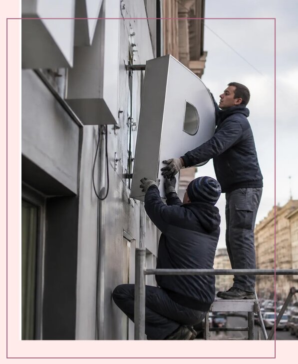 Изготовление и монтаж больших объемных букв в Вязниках